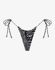Zebra printed bikini bottoms
Adjustable coverage at front & back
Adjustable ties at sides
Fully lined