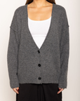 Soft fuzzy knit cardigan
Long sleeve
V-neckline
Button down closure
Unlined
dark grey oversized cardigan
fall outfit
thanksgiving outfit
v neck sweater
v neck cardigan