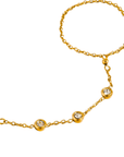18K Gold Non-Tarnish CZ Hand Chain Bracelet
18K Gold Plating
Stainless Steel
Cubic Zirconia
gold cz hand chain