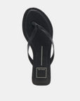 pared down and simplistic sandal adds a chic and effortless touch to your casual looks. Black sandal. Simple but cute sandal. Dolce Vita shoe. Dolce vita sandal.