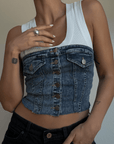 Button Me Up Bustier - SHOPLUNAB