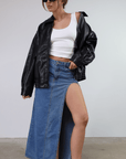 Split Decision Maxi Skirt - SHOPLUNAB