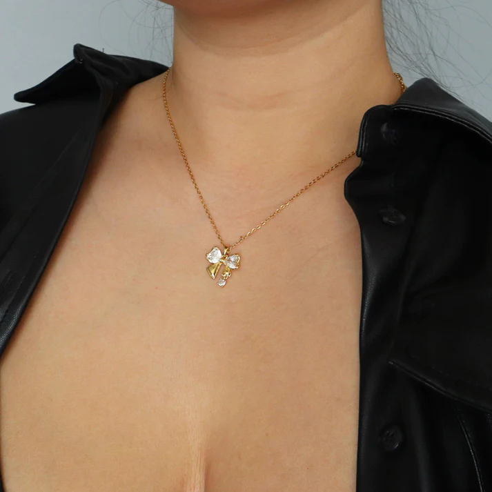Caelyn Bow Necklace by Jessa Jewelry