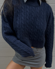 Wall St. Crop Sweater - FINAL SALE