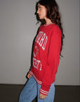 red harvard university crewneck sweater