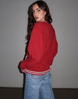 red harvard university crewneck sweater