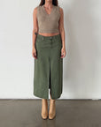 99 Low Maxi Skirt Fade Army by Abrand Jeans - FINAL SALE