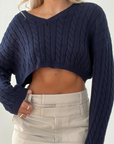 Academia Crop Sweater - FINAL SALE