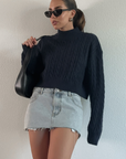 Wall St. Crop Sweater - FINAL SALE
