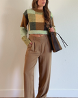 Patchwork Crop Sweater