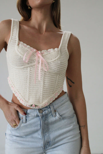 Olina Crochet Top by For Love & Lemons