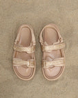 Straw and vegan leather sandals. Adjustable velcro straps. tan sandals. beach shoes. summer sandals. european summer shoes. european summer accessories. european summer outfit inspo