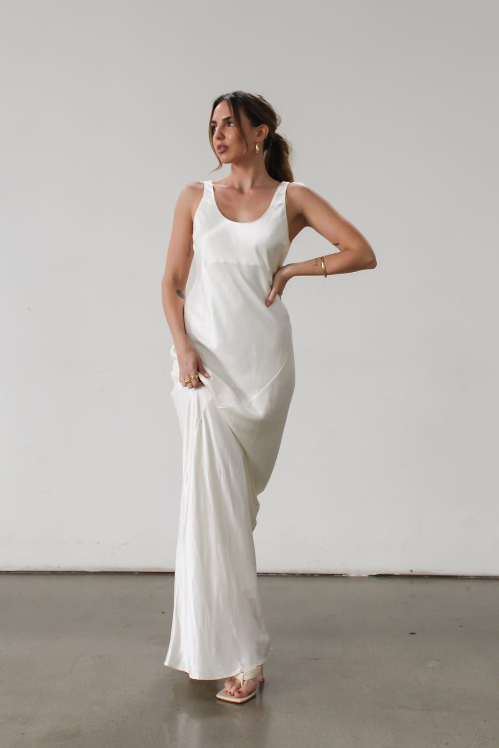 fitted lace wedding dress Adeline Dress by Line & Dot