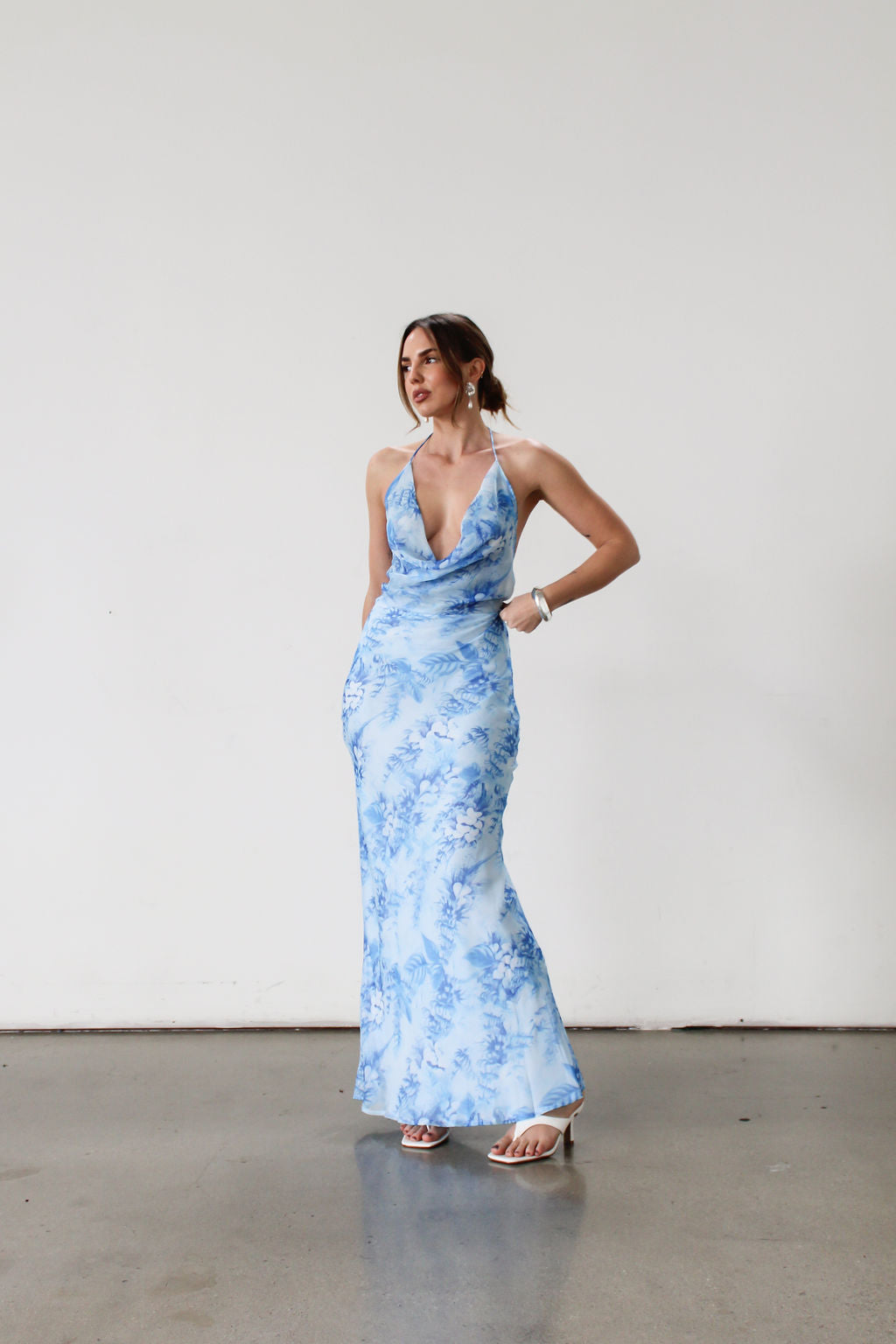 chiffon maxi dress sale Ocean Waves Maxi Dress