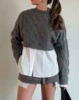 Boardroom Crop Sweater - FINAL SALE