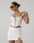 Tilly Denim Corset Top by For Love & Lemons - FINAL SALE