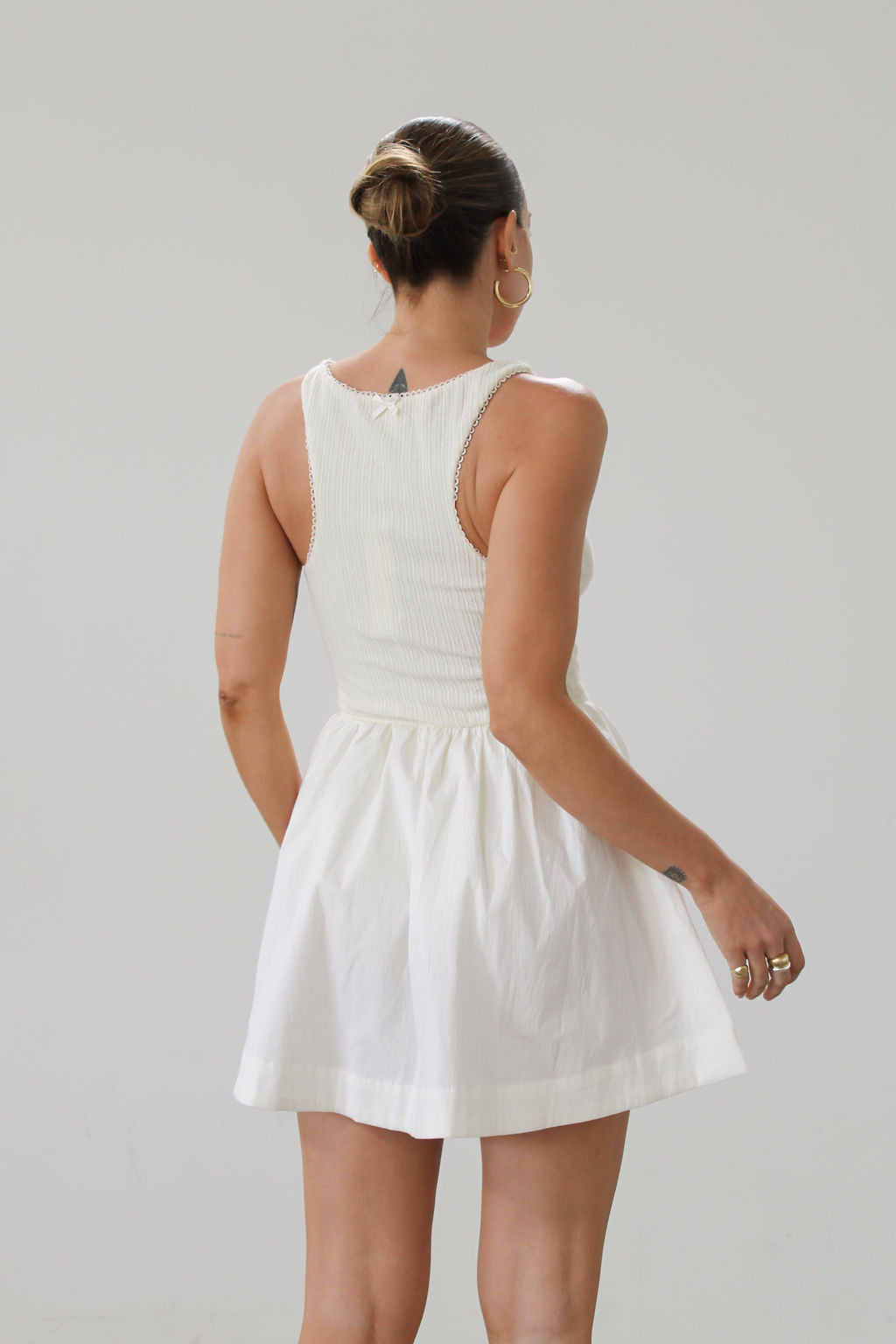 for love and lemons pointelle knit dress FOR LOVE & LEMONS Pointelle Knit Black Dress