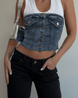 Button Me Up Bustier - SHOPLUNAB
