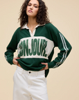 Bonjour! Rugby Long Sleeve Top by Daydreamer - FINAL SALE