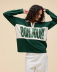 Bonjour! Rugby Long Sleeve Top by Daydreamer - FINAL SALE