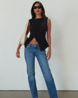 Woven vest. Front button down closure. Back slit. Fully lined. black vest top. summer top. going out top. dressy casual top. cute casual business top. going out top. work from home top. nice dinner top