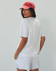 Striped woven shorts. Elastic waistband. Faux front button fly. Side pockets. Fully lined. boxer shorts. cute casual outfit. summer outfit. summer shorts. white and blue boxer shorts. striped boxer shorts