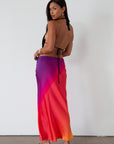Satin maxi skirt. Elastic waistband. Unlined. sunet maxi skirt. going out skirt. going out outfit.