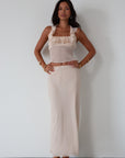 Chiffon maxi skirt. Elastic waist. Fully lined. nude maxi skirt. simple maxi skirt. dressed up maxi skirt