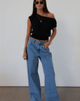 Ribbed knit crop top. Cap sleeves. Banded hem. Unlined. black going out top. cute black top. fall outfit