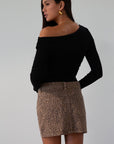 Knit crop top. Long sleeves. Ruched sides. Fully lined. black off the shoulder top. going out top. black long sleeve