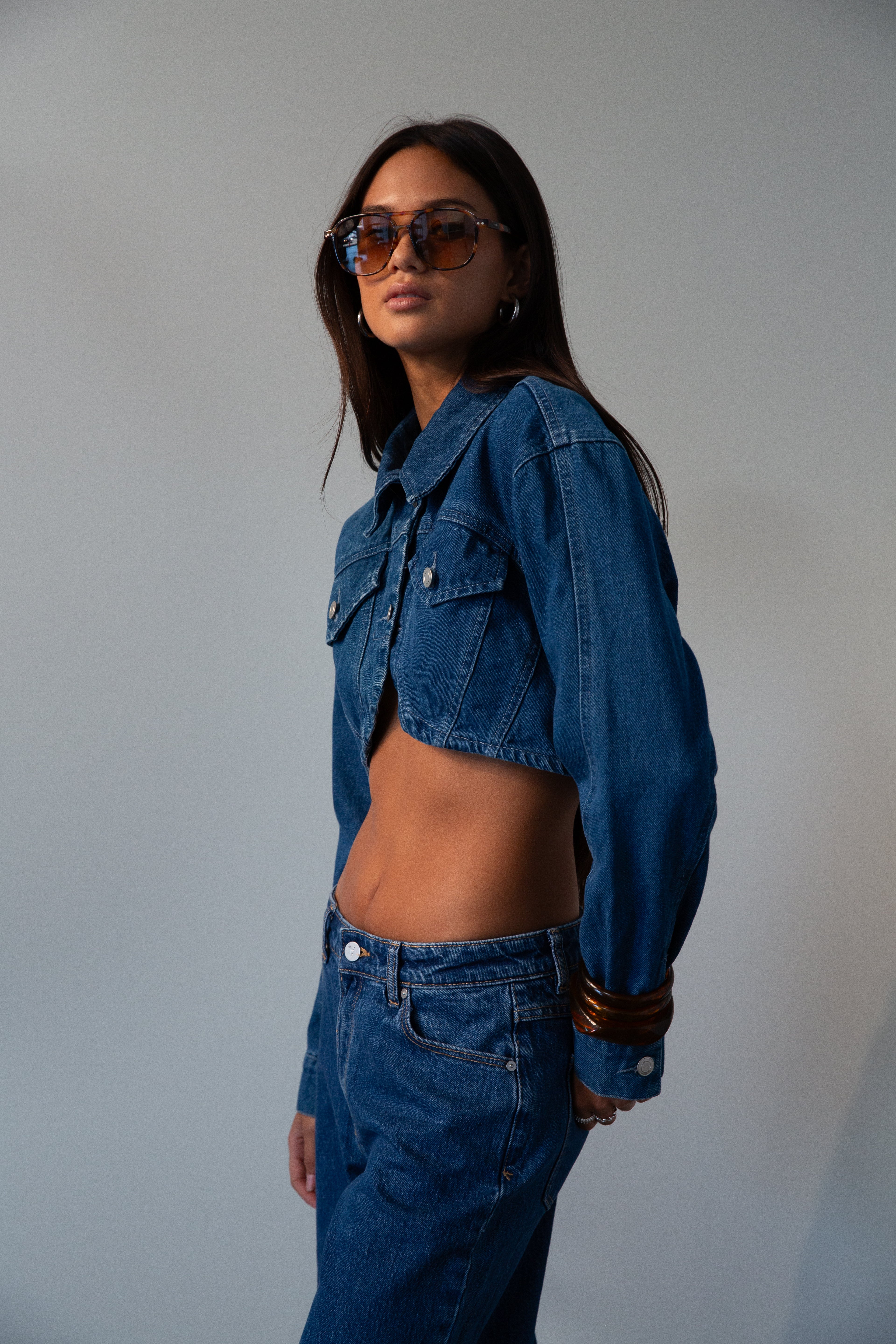 Mustang Crop Denim Jacket - FINAL SALE – SHOPLUNAB