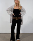 Fuzzy knit jumpsuit. Strapless elastic neckline. Unlined. black jumpsuit. fall outfit. fall jumpsuit.