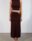 fall set. mock neck top. midi skirt. brown skirt set. fall vacation.