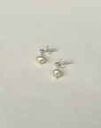 Sterling Silver earring post with freshwater pearls
Size and shape of pearls may vary