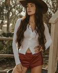 Saddle Up Leather Shorts - FINAL SALE
