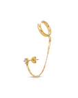 Lumiere Single Stone Chain Cuff Earring by Viviana D'Ontañón - FINAL SALE