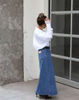 Split Decision Maxi Skirt - SHOPLUNAB