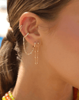 Bella Chain Stud Earrings by Viviana D'Ontañón - SHOPLUNAB