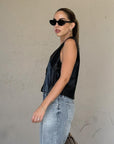 Suited Up Leather Vest - FINAL SALE - SHOPLUNAB