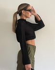 Go On Crop Shirt - SHOPLUNAB
