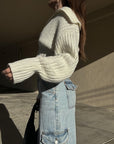 Polar Plunge Crop Sweater - SHOPLUNAB