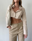 Like A Boss Crop Shirt - SHOPLUNAB