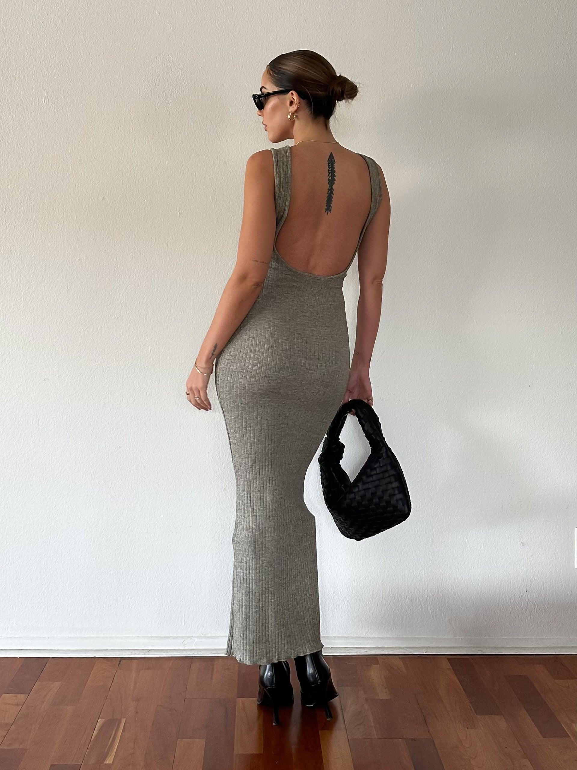 knee length dresses for ladies Clean Lines Maxi Dress