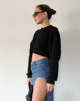 Karma Crop Sweater - SHOPLUNAB