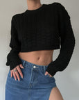 Karma Crop Sweater - SHOPLUNAB