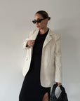 Film Collection Leather Blazer - SHOPLUNAB