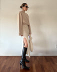 Knitted And Fitted Midi Skirt - SHOPLUNAB