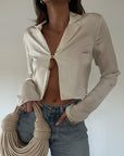 Hot Date Crop Shirt - SHOPLUNAB