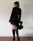 Paris Awaits Crop Shirt - SHOPLUNAB