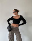 Simple Life Crop Sweater - SHOPLUNAB